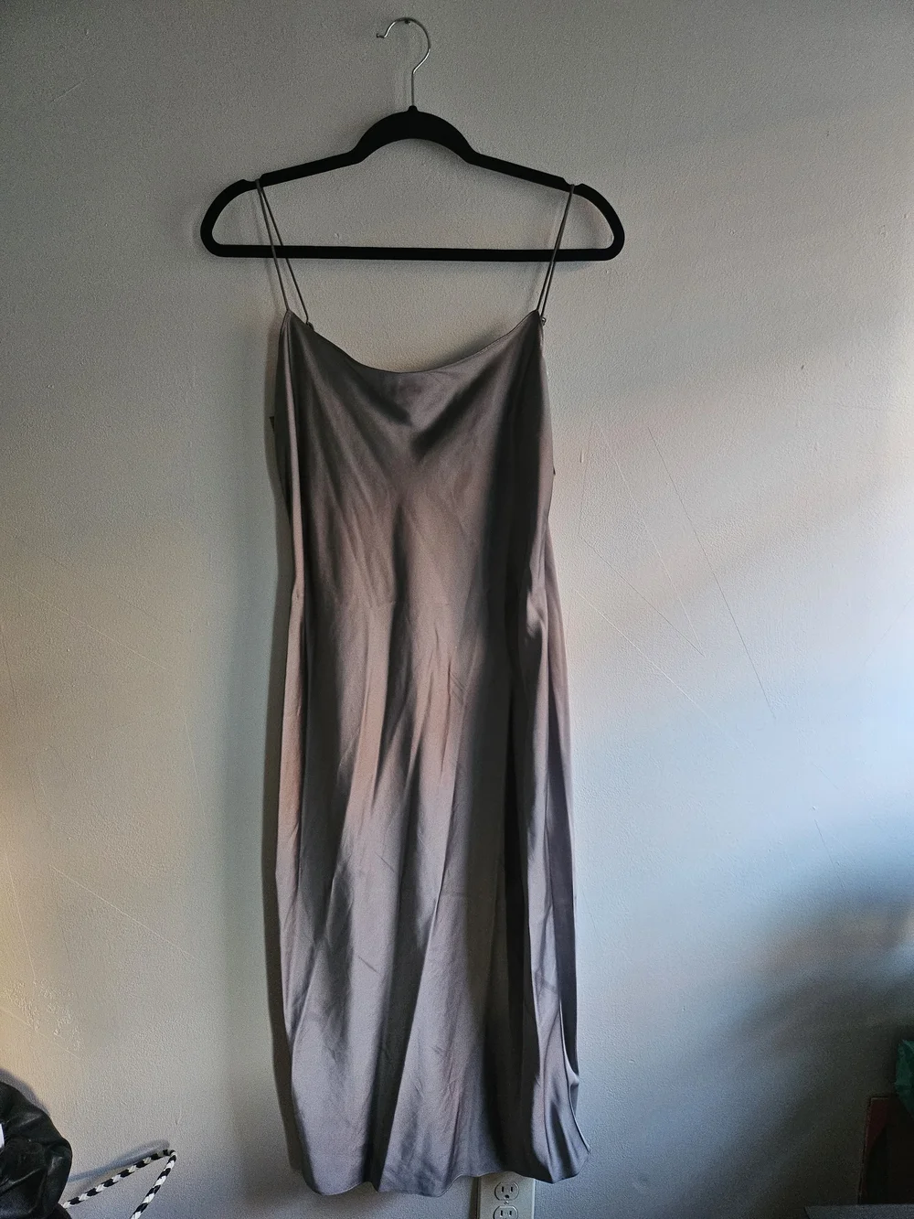 J Crew Sleek Silver Slip Dress